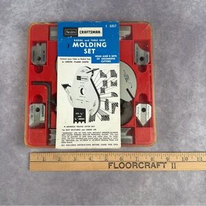Vintage Sears Craftsman 9-3217 7” Molding Cutter Set Table Radial Saw w Case